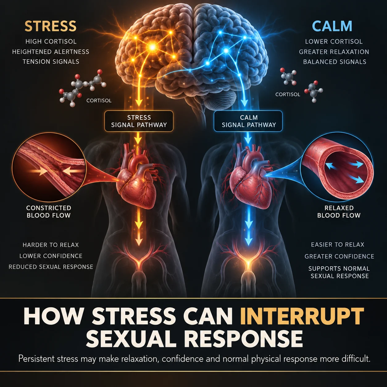 How stress and cortisol can interrupt sexual response